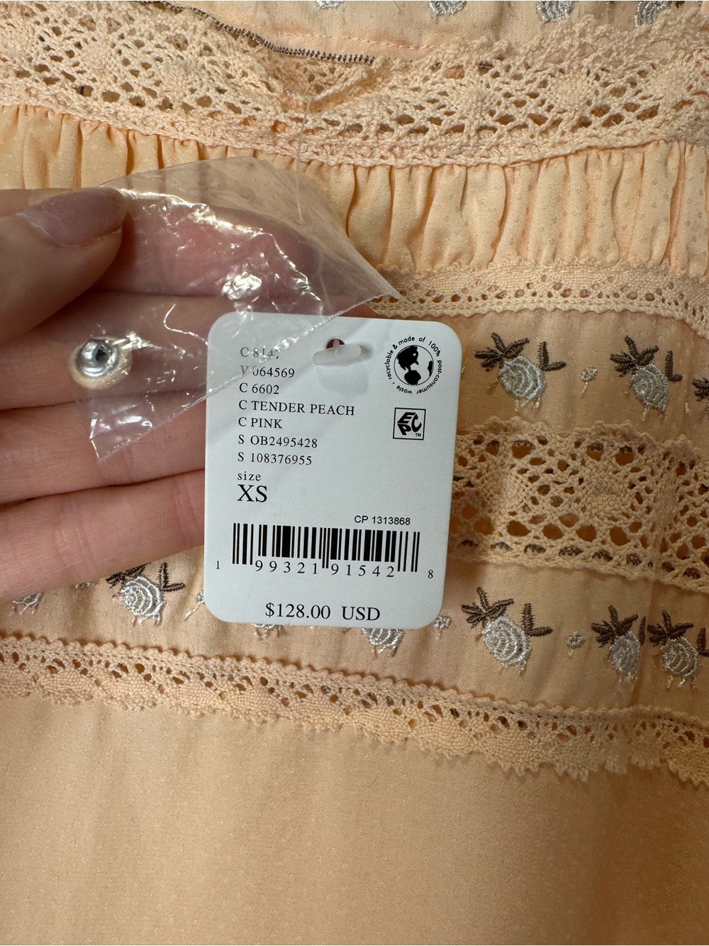 NWT Ever After Midi Slip Dress in Tender Peach - Picture 12 of 14